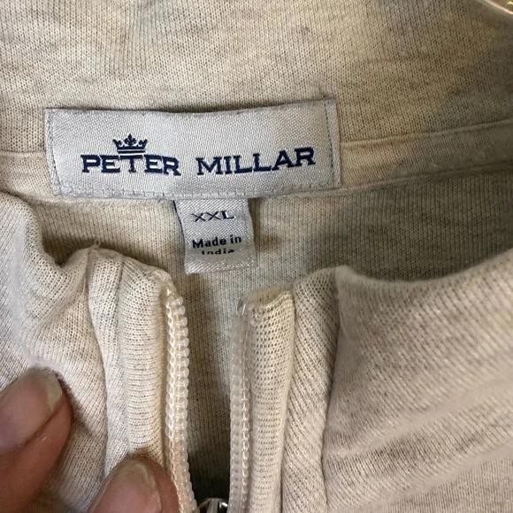 Peter Millar cream Zip Up Sweater Classic Style - Picture 3 of 8